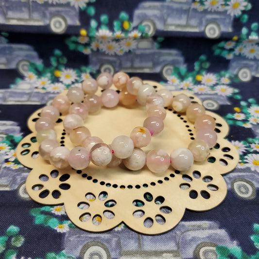 Flower agate bracelet