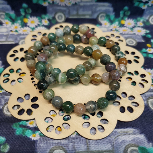 Moss agate bracelet