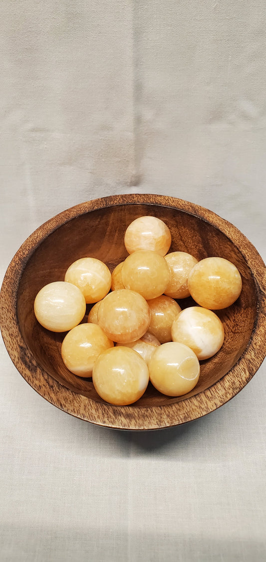 Orange Calcite Spheres