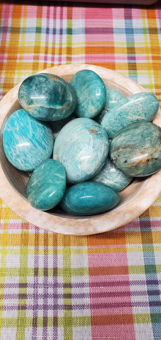 Amazonite palmstone